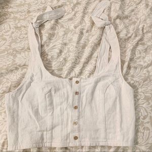 kendal & kylie pacsun white tie top 🦋✨